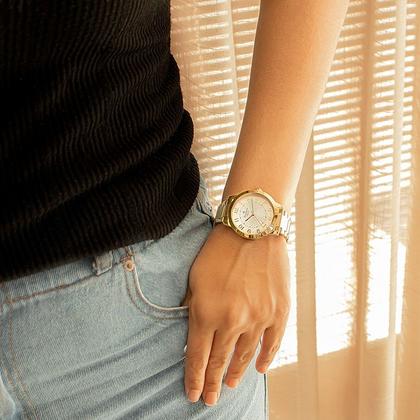 Imagem de Relógio Feminino Champion Dourado Analógico CN25118W Prova D Agua