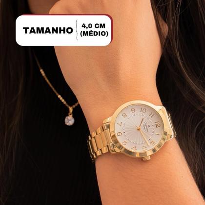 Imagem de Relógio Feminino Champion Dourado Analógico CN25118W Prova D Agua