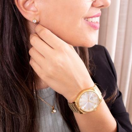 Imagem de Relógio Feminino Champion Dourado Analógico CN27652W