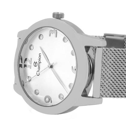 Imagem de Relógio Feminino Champion Prata Aço Mostrador Prateado Original Resistente à Água CN21247Q