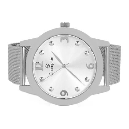 Imagem de Relógio Feminino Champion Prata Aço Mostrador Prateado Original Resistente à Água CN21247Q