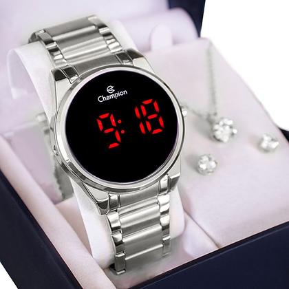Imagem de Relógio Feminino Champion Prata Digital CH40124T