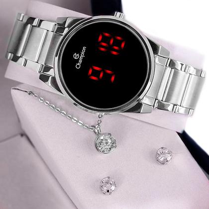 Imagem de Relógio Feminino Champion Prata Digital CH40124T