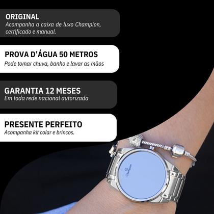 Imagem de Relógio Feminino Champion Prata Digital Espelhado CH40124S