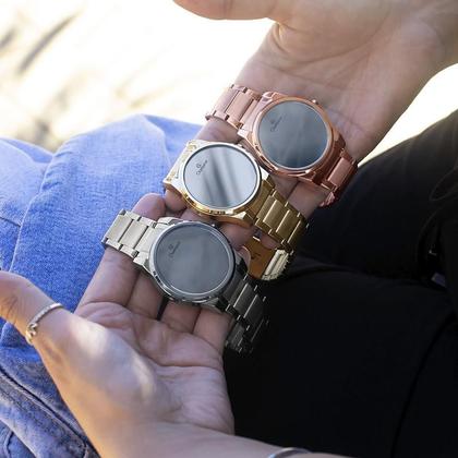 Imagem de Relógio Feminino Champion Prata Digital Espelhado CH40124S