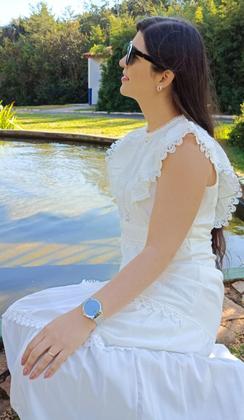 Imagem de Relógio Feminino Champion Prata Original a Prova D'água Espelhado Redondo