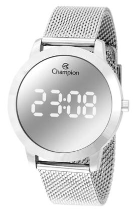 Imagem de Relógio Feminino Champion Prata Original a Prova D'água Espelhado Redondo
