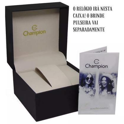 Imagem de Relógio Feminino Champion Prata Original a Prova Dágua Espelhado Redondo Aço Inox Com NF CH40106S