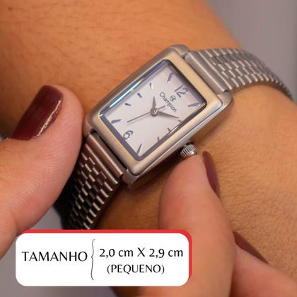Imagem de Relógio Feminino Champion Prata Pequeno CF24028Q + Colar e Brincos