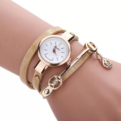 Imagem de Relógio Feminino com Pulseira Material Ecológico Presente Para Namorada Luxo Dia dos Namorados