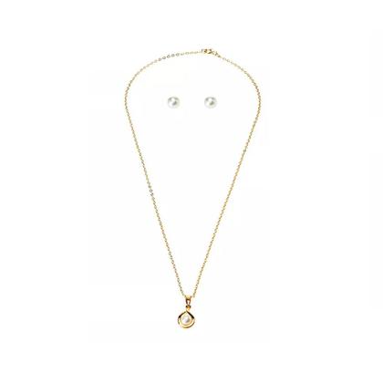 Imagem de Relógio Feminino Condor Dourado Pequeno Kit Colar E Brincos