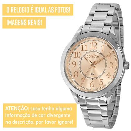 Imagem de Relógio Feminino Condor Original Prata Prova Dágua Analógico