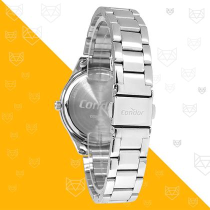Imagem de Relógio Feminino Condor Original Prata Prova Dágua Analógico