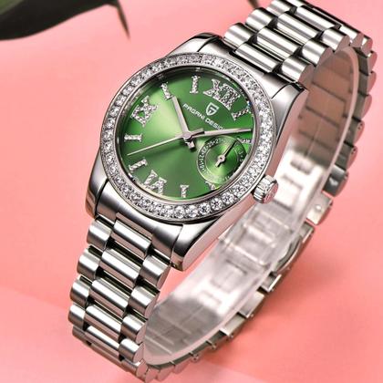 Imagem de Relógio Feminino de Quartzo Design Ultra fino Elegante com Strass Impermeavel 