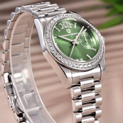 Imagem de Relógio Feminino de Quartzo Design Ultra fino Elegante com Strass Impermeavel 
