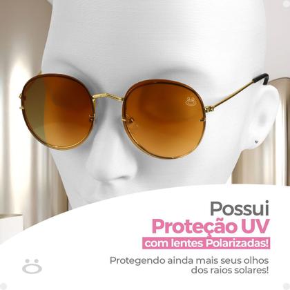 Imagem de Relogio feminino digital aço + oculos sol + pulseira + caixa personalize casual marrom moda social