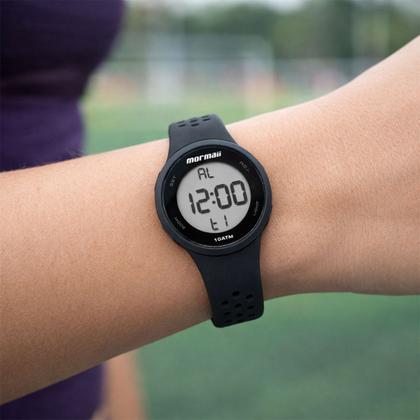 Imagem de Relógio Feminino Digital de Pulso Preto Mini Pequeno com Pulseira de Silicone à Prova D Água Fashion Mormaii