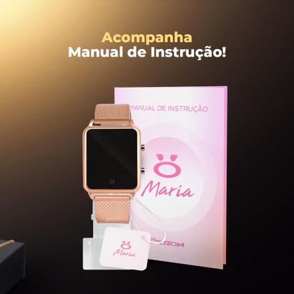 Imagem de Relogio feminino digital led rose silicone garantia presente