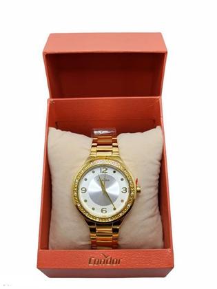 Imagem de Relógio Feminino Dourado Analógico Condor Inox Social Luxo