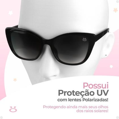 Imagem de Relogio feminino dourado caixa pulseira oculos sol qualidade premium gatinho presente proteção uv