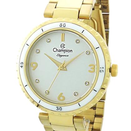 Imagem de Relógio Feminino Dourado Champion Fundo Branco Qtz