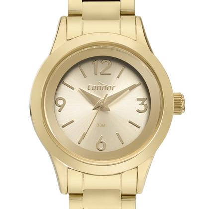 Imagem de Relógio Feminino Dourado Condor Mini Pequeno Luxo Analógico