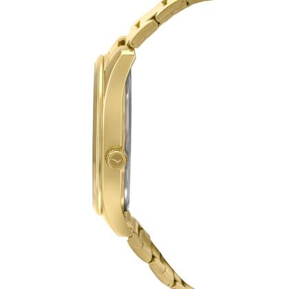 Imagem de Relógio Feminino Dourado de Pulso com Pulseira e Caixa em Aço Inoxidável Luxo Elegante Fashion com Kit Colar e Brincos Condor