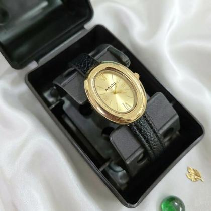 Imagem de Relógio Feminino Dourado Pequeno Elegante Analógico Vintage Minimalista Social Casual