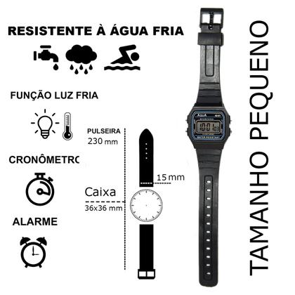 Imagem de Relógio Feminino e Masculino Modelo Aqua Clássico Vintage À Prova D'agua