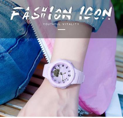 Imagem de Relógio Feminino Esportivo Duplo Dial Digital À Prova D'água