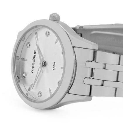 Imagem de Relogio Feminino Mondaine Aço Inoxidavel Prata Mostrador Prata Com Pulseira Original Resistente a Agua 1 Ano de Garantia 32610L0MKNE2K4L12