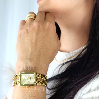 Imagem de Relógio Feminino Mondaine Quadrado Pulso Clássico Original