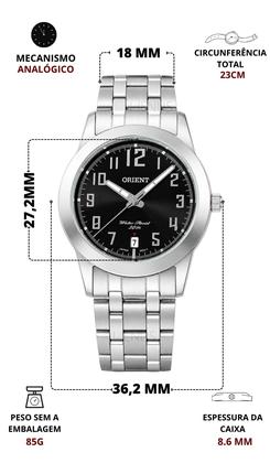 Imagem de Relógio Feminino Orient De Pulso Analógico Quartz Pequeno Delicado Prateado Em Aço Inoxidável A Prova Dágua Em 50 Metros Com Calendário Original