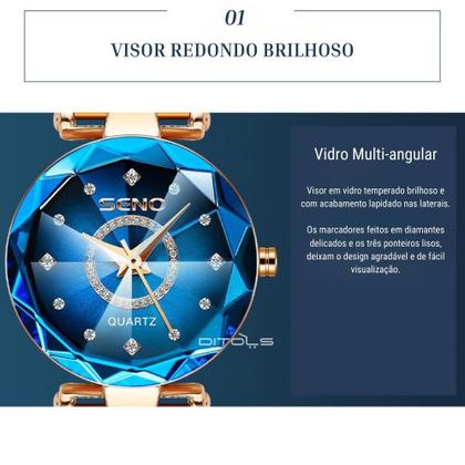 Imagem de Relogio Feminino Pequeno Delicado A Prova Dagua Analogico Original