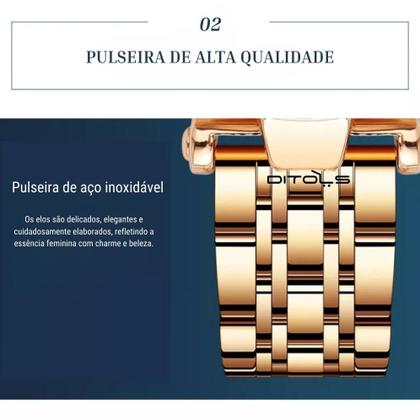 Imagem de Relogio Feminino Pequeno Delicado A Prova Dagua Analogico Original