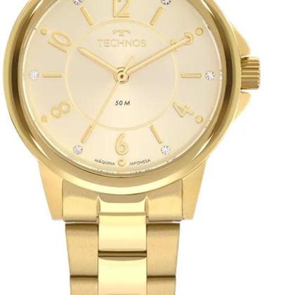 Imagem de Relógio Feminino Pequeno Dourado Redondo Technos Boutique Slim Prova d'Água 2035MTP/1X