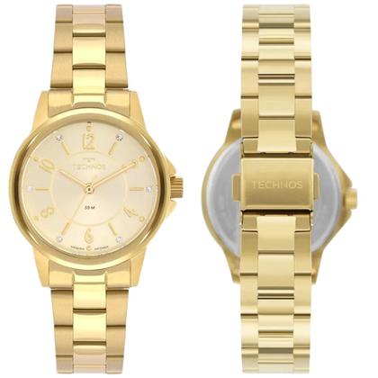 Imagem de Relógio Feminino Pequeno Dourado Redondo Technos Boutique Slim Prova d'Água 2035MTP/1X