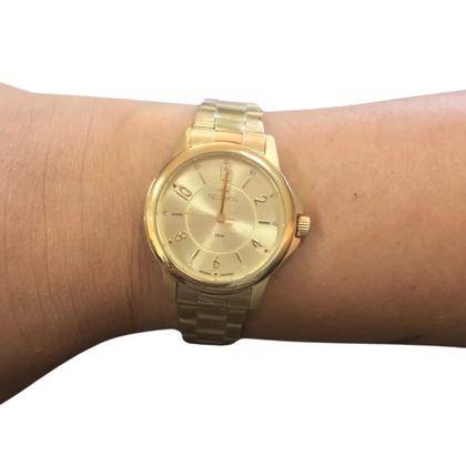 Imagem de Relógio Feminino Pequeno Dourado Redondo Technos Boutique Slim Prova d'Água 2035MTP/1X