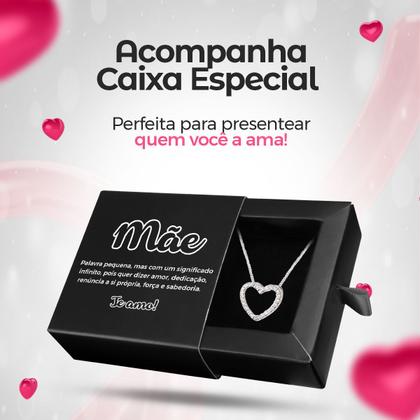 Imagem de Relogio feminino prata aço inoxidável + caixa + colar mãe coração presente moda strass transparente