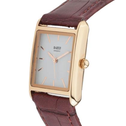 Imagem de Relógio Feminino Quadrado Couro Croco Rembrandt Rosé Gold