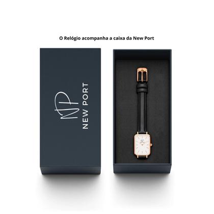 Imagem de Relógio Feminino Quadrado Rosê Minimalista Piermont New Port