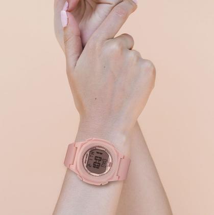 Imagem de Relógio Feminino Rosa Digital com Pulseira de Silicone à Prova D Água Esportivo Casual Fashion Mormaii