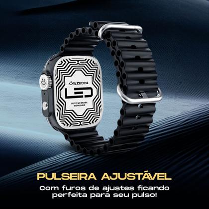 Imagem de Relogio feminino silicone digital ultra prova dagua caixa pulseira ajustavel led preto black piano