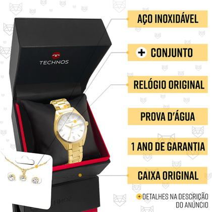 Imagem de Relógio Feminino Technos Dourado Garantia 1 Ano Prova Dágua