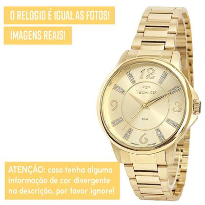 Imagem de Relógio Feminino Technos Dourado Prova D'água Garantia 1 Ano