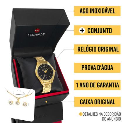 Imagem de Relógio Feminino Technos Dourado Prova Dágua Top Original