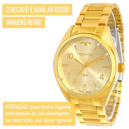 Imagem de Relógio Feminino Technos Dourado Prova Dágua Top Original
