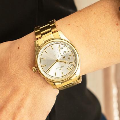 Imagem de Relógio Feminino Technos Trend Dourado Analógico 2036MRQ/1K Colar e Brincos