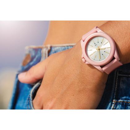 Imagem de Relógio Feminino Troca a Pulseira Kit com 2 Pulseiras de Silicone nas Cores Rosa e Preto Resistência à Água 5 ATM Esportivo Casual Fashion Mormaii
