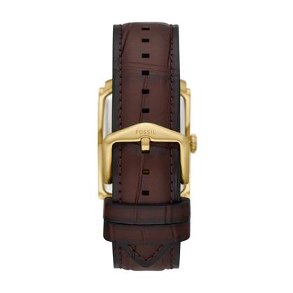 Imagem de Relógio Fossil Carraway FS6011 de quartzo para homens, dourado/marrom